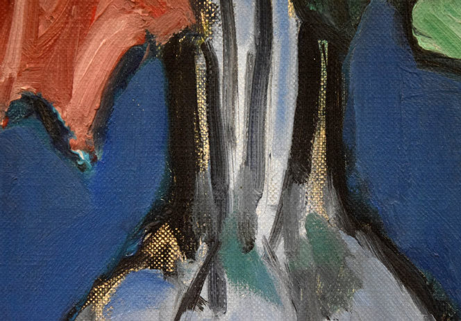 一木万寿三「ばら」油絵・F6号 拡大画像2