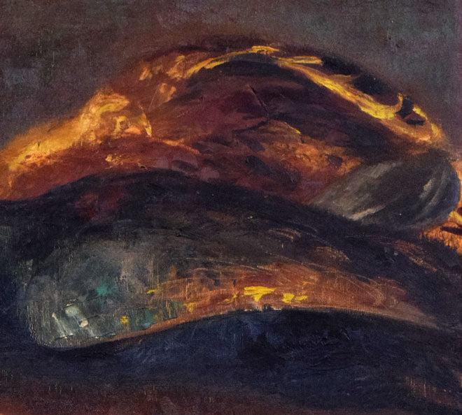 居串佳一「きじ・くだもの」油絵・F10号 拡大画像2