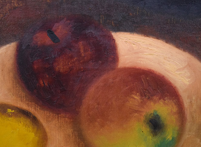 居串佳一「きじ・くだもの」油絵・F10号 拡大画像5
