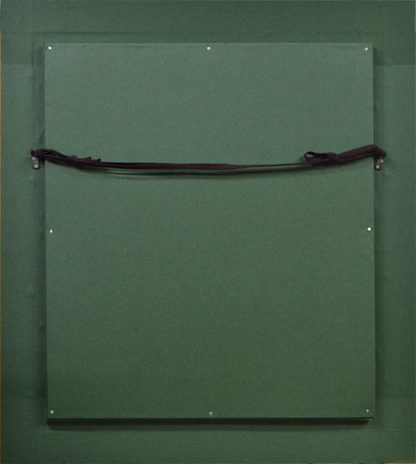 居串佳一「きじ・くだもの」油絵・F10号 額縁裏側画像