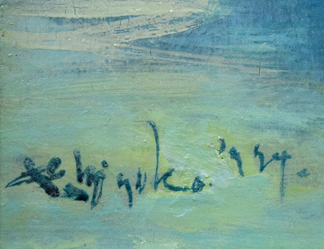 居串佳一「北京萬寿山佛香閣」油絵・F10号 サイン(旧姓:水野)・年記(1939年作)拡大画像