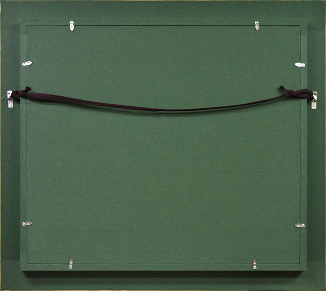 居串佳一「北京萬寿山佛香閣」油絵・F10号 額縁裏側画像