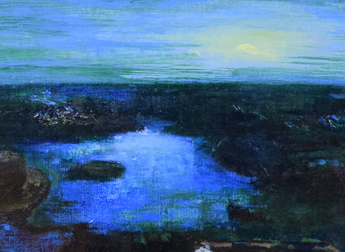 居串佳一「樂土」油絵・F8号 拡大画像3