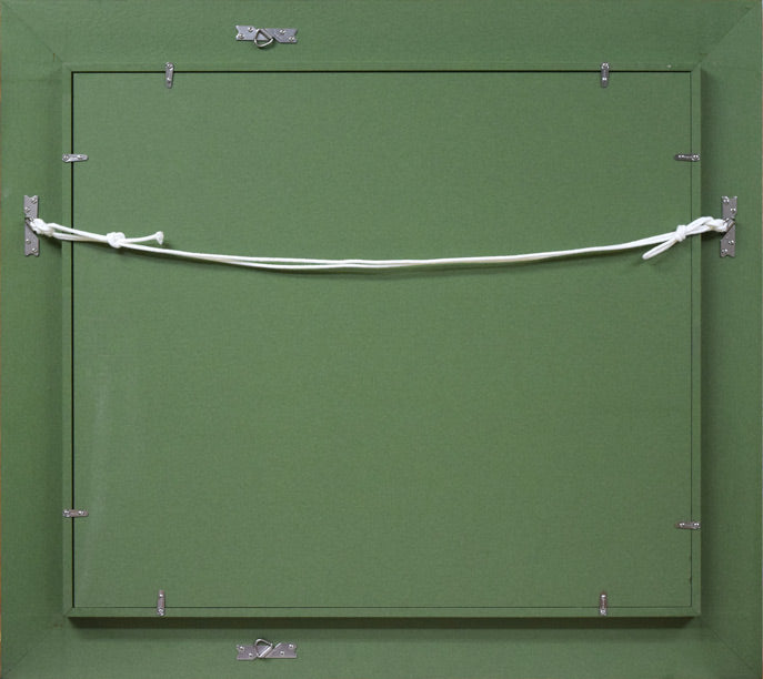 居串佳一「樂土」油絵・F8号 額縁裏側画像