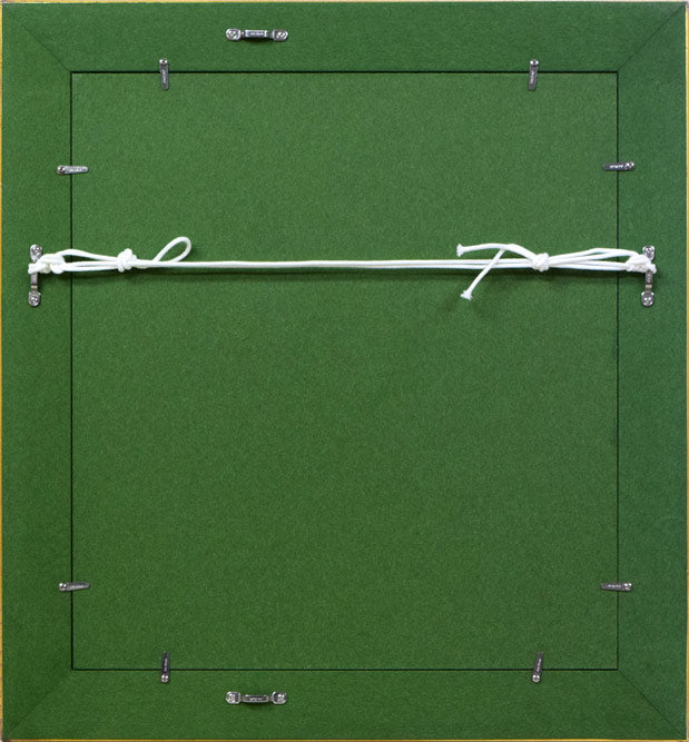 居串佳一「雪景」水彩画 額縁裏側画像
