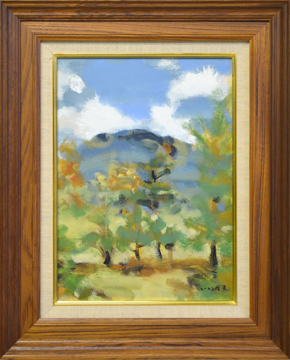 飯山勇(いいやまいさむ)「浅間山」油絵・F4号