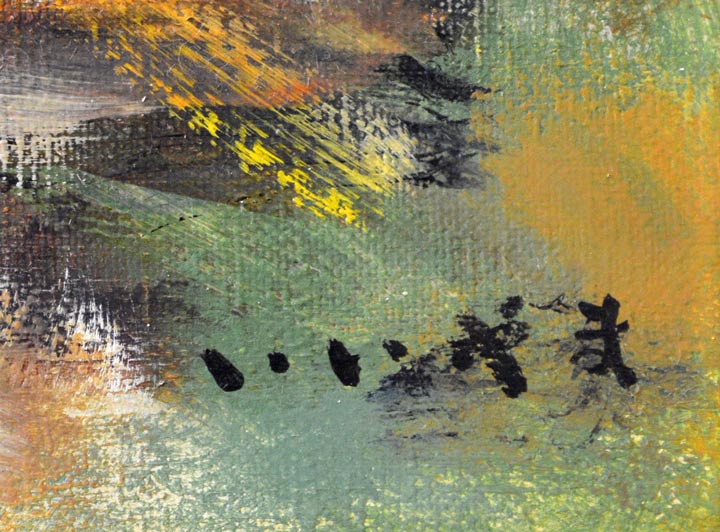 飯山勇(いいやまいさむ)「浅間山」油絵・F4号 サイン拡大画像