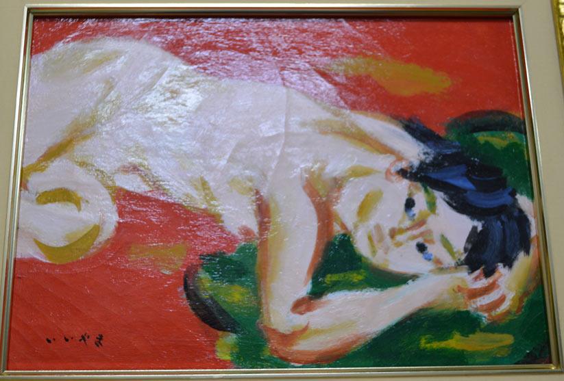 飯山勇(いいやまいさむ)「裸婦」油絵・F4号 作品全体画像4