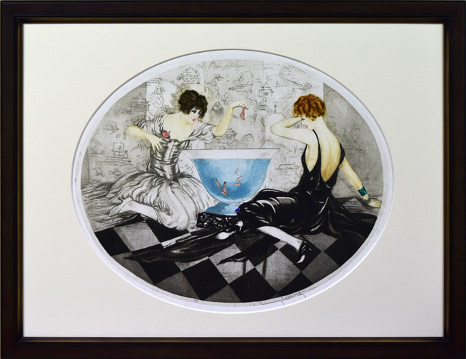 ルイ・イカール「陽気ないたずら」銅版画(エッチング)・1927年作