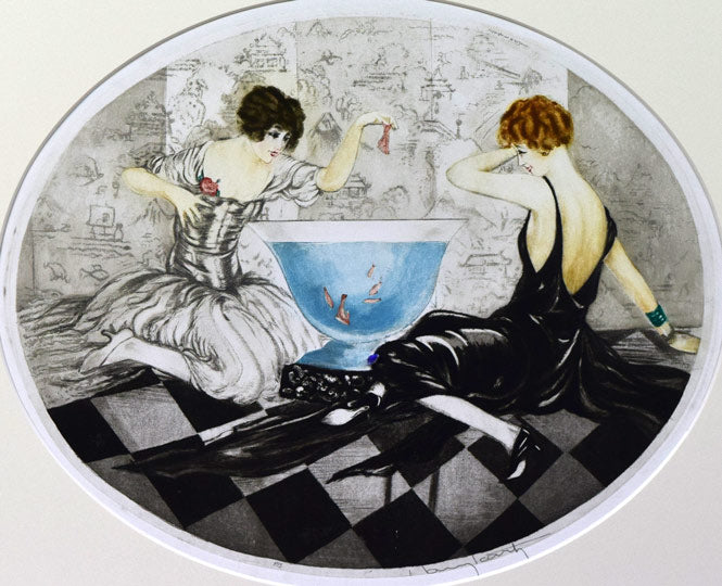 ルイ・イカール「陽気ないたずら」銅版画(エッチング)・1927年作 作品全体拡大画像