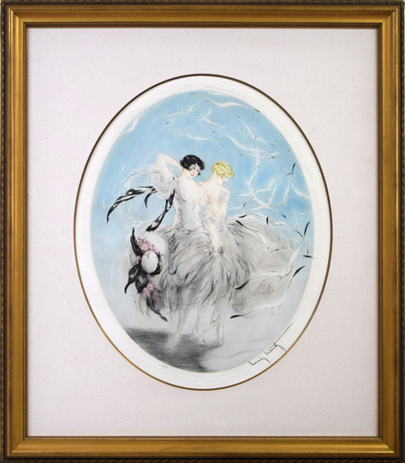 ルイ イカール(Louis Icart)「カモメ」銅版画（エッチング） 絵画買取・販売の小竹美術