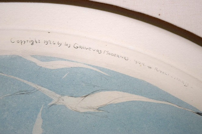 ルイ・イカール「カモメ」銅版画(エッチング)・1926年作 拡大画像2