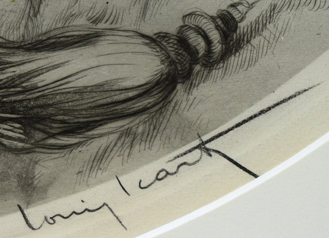 ルイ・イカール「オウム」銅版画（エッチング）・1925年作　本人直筆鉛筆サイン拡大画像