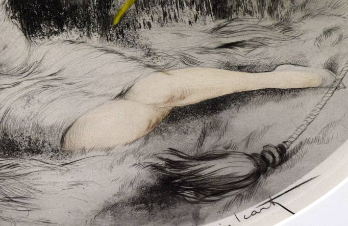ルイ・イカール「オウム」銅版画(エッチング)・1925年作 拡大画像4