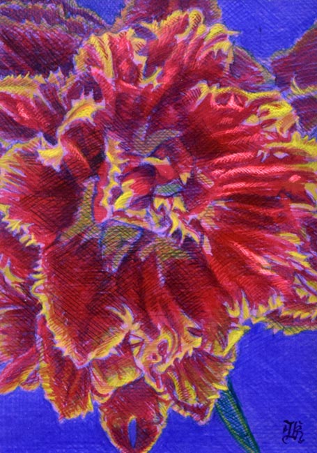 稲垣考二「花」アクリル画 作品全体拡大画像