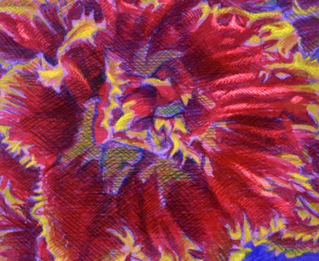 稲垣考二「花」アクリル画 拡大画像1