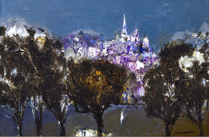 稲垣昌紀「マドリッドの街(スペイン)」油絵・P6号 作品全体拡大画像