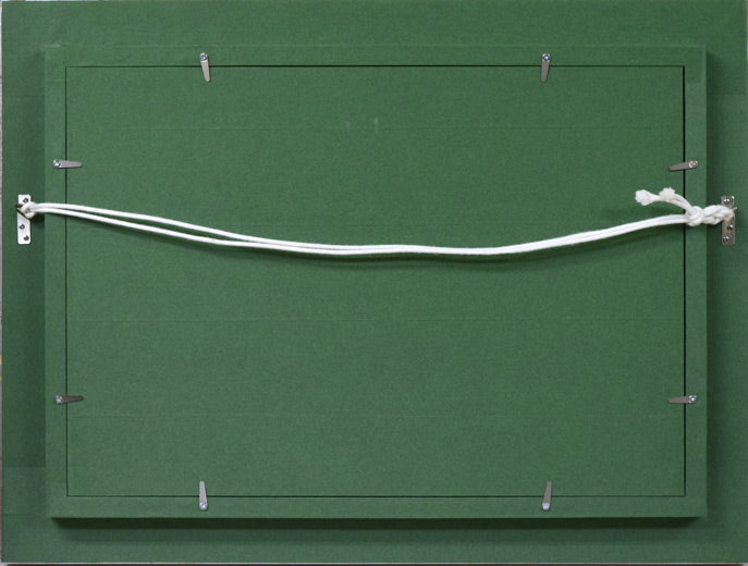 稲垣昌紀「マドリッドの街(スペイン)」油絵・P6号 額縁裏側画像