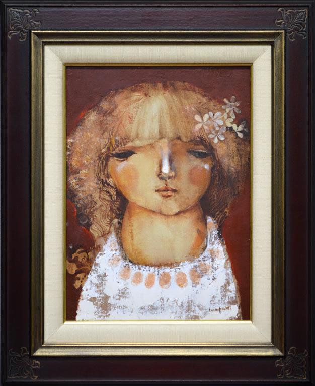 稲垣 昌紀「白い服の少女」油絵・F4号