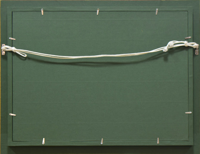 稲垣昌紀「壺を持つ少女(スリランカ)」油絵・P10号 額縁裏側画像