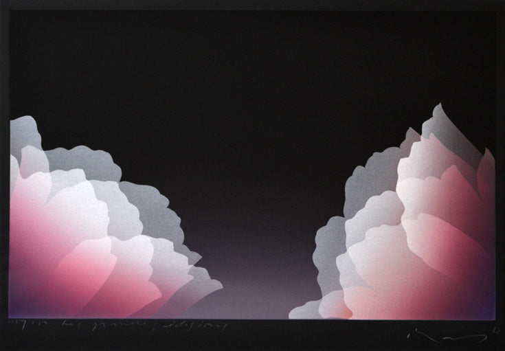 井上 公三「LES GRANDES ECLOSIONS」シルクスクリーン版画 全体拡大部分