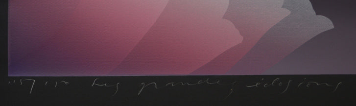 井上 公三「LES GRANDES ECLOSIONS」シルクスクリーン版画 限定番号・タイトル部分