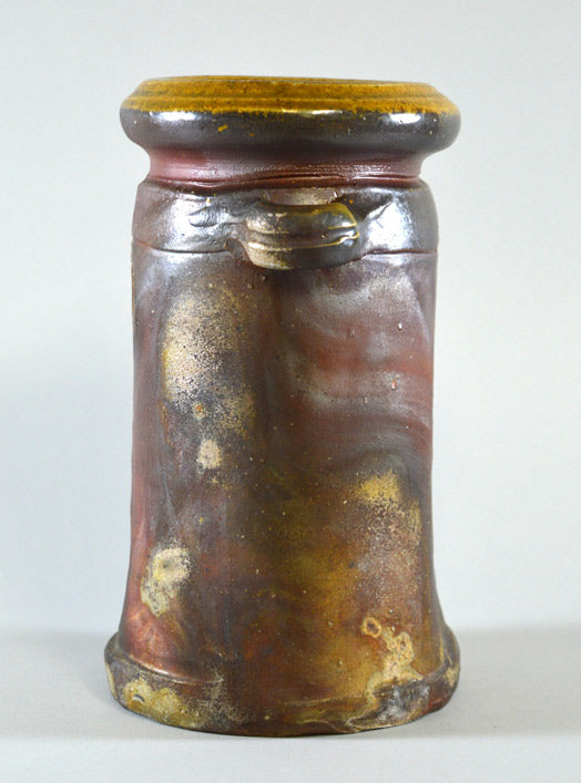 伊勢崎満「伊部耳付花入」備前・共箱3