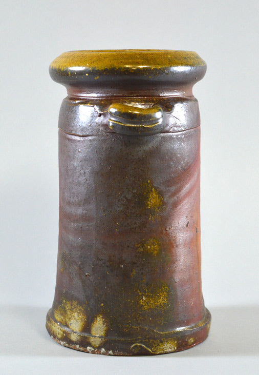 伊勢崎満「伊部耳付花入」備前・共箱5