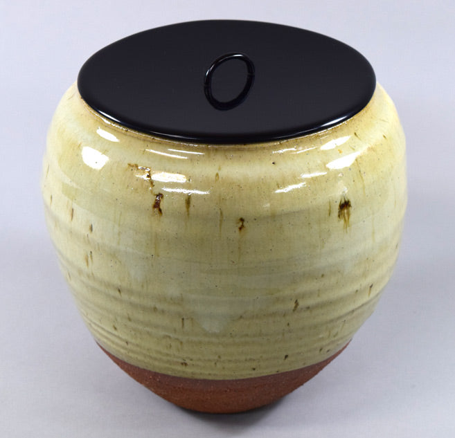 石黒宗麿「灰失透釉壺」清水卯一箱 作品全体拡大画像1