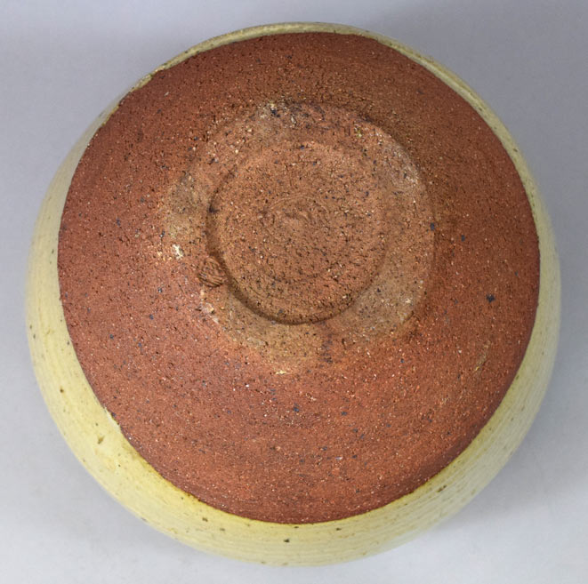 石黒宗麿「灰失透釉壺」清水卯一箱 裏側画像