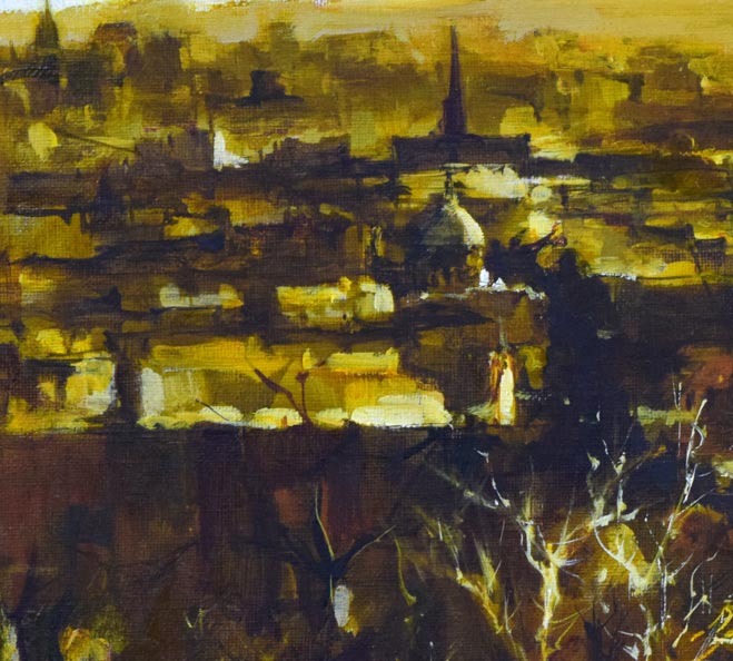 石岡剛「モンマルトル朝景」油絵・F6号 拡大画像2