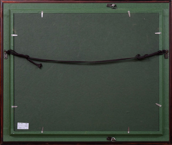 石岡剛「モンマルトル朝景」油絵・F6号 額縁裏側画像