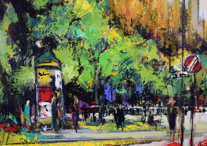 石岡剛「サグラダファミリア(バルセロナ)」油絵・F6号 拡大画像2