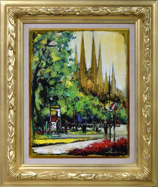 石岡剛「サグラダファミリア(バルセロナ)」油絵・F6号