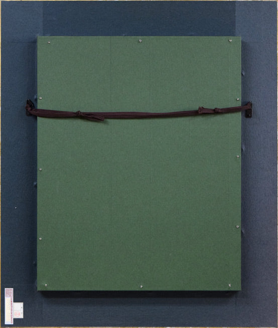 石岡剛「サグラダファミリア(バルセロナ)」油絵・F6号 額縁裏側画像