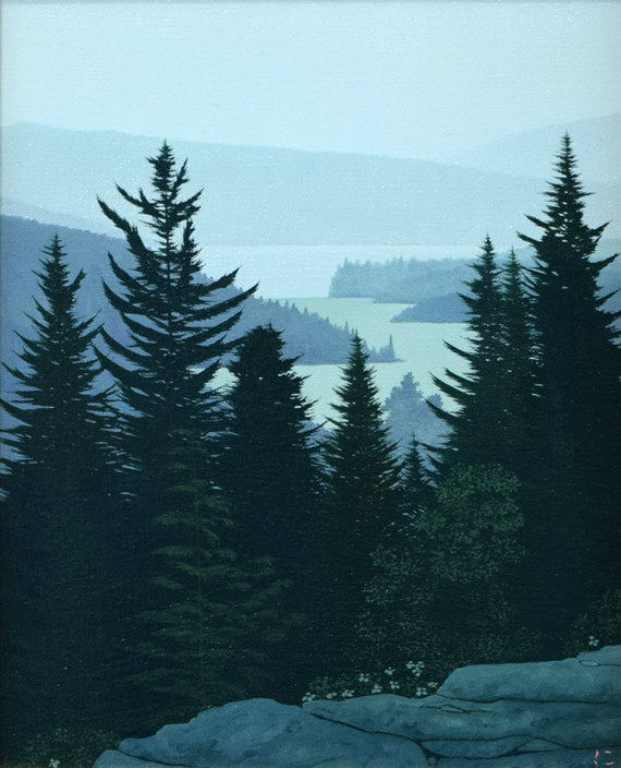 石坂仁良「望」油絵・F3号 拡大部分