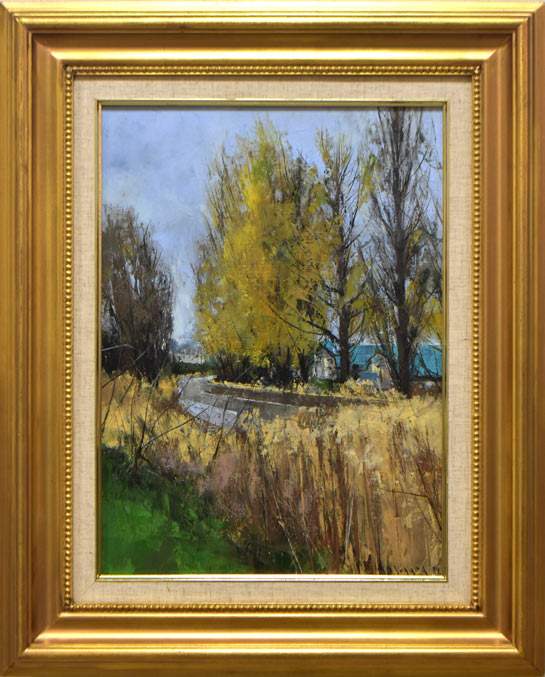 五十畑勝吉「北大附近」油絵・P8号