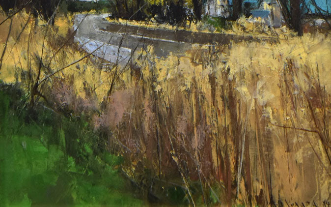 五十畑勝吉「北大附近」油絵・P8号 拡大画像2