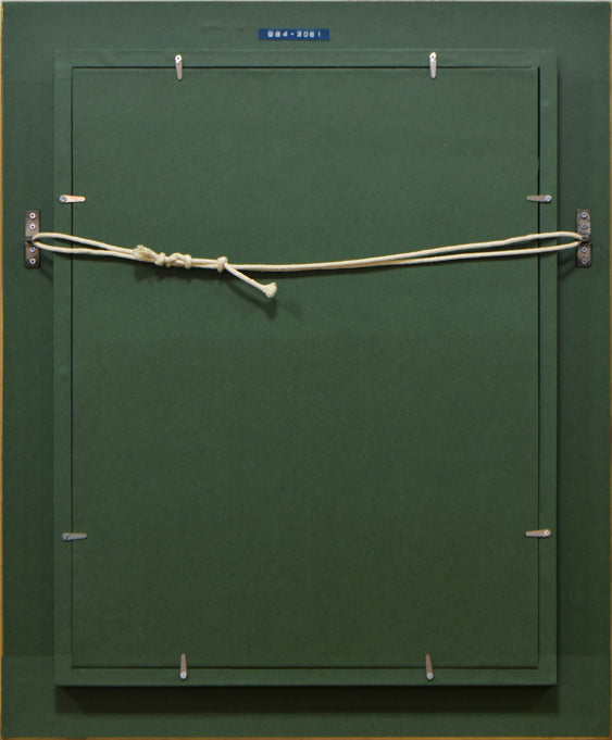 五十畑勝吉「北大附近」油絵・P8号 額縁裏側画像