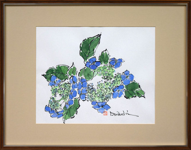 糸大八「あじさい」水彩画