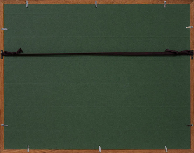 糸大八「あじさい」水彩画 額縁裏側画像