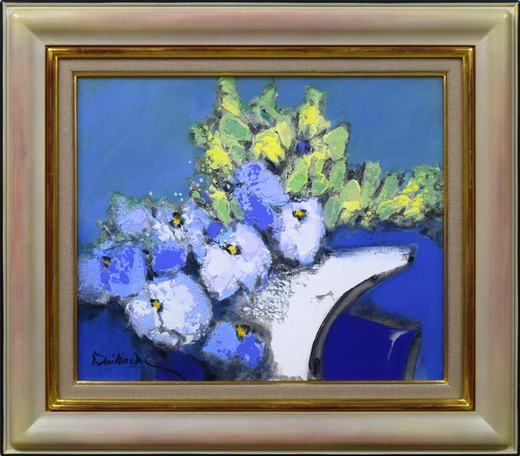 糸 大八「汀の朝」油絵・F8号