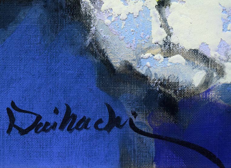 糸 大八「汀の朝」油絵・F8号 サイン拡大画像