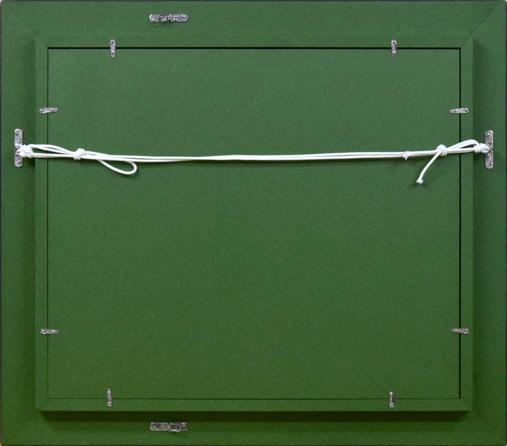 糸 大八「汀の朝」油絵・F8号 額縁裏側部分