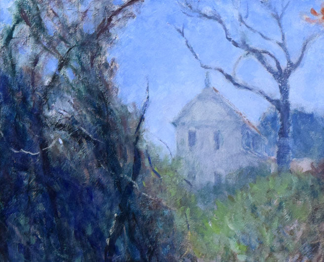 伊藤仁「晩秋木叢(こむら)」油絵・F20号 拡大画像1