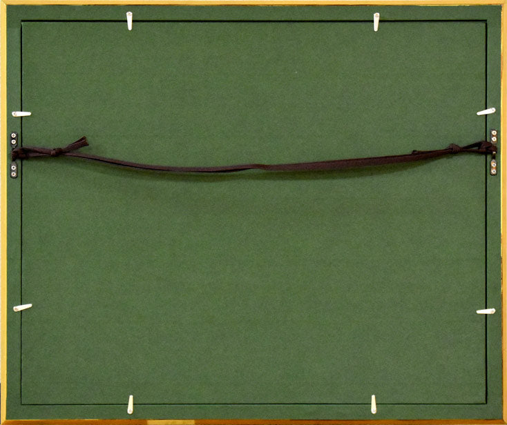 伊藤彪「奥穂高屏風岩」油絵・F6号 額縁裏側部分