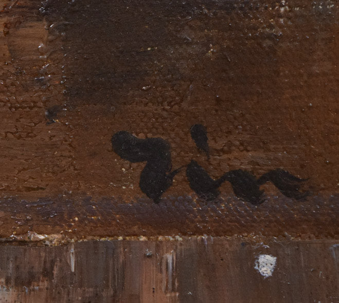 伊藤仁「静物画(さくらんぼ)」油絵・F3号 サイン拡大画像