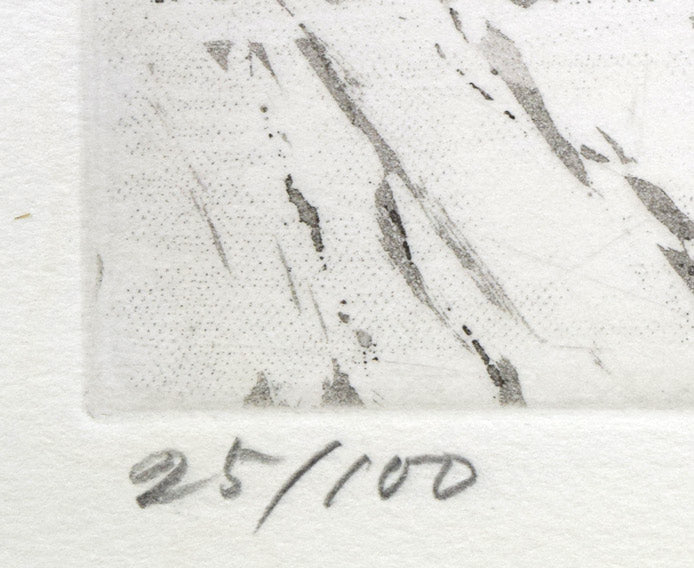 伊藤仁「北海道拓殖銀行本店旧社屋(たくぎん)」銅版画 限定番号部分(ed,25/100)