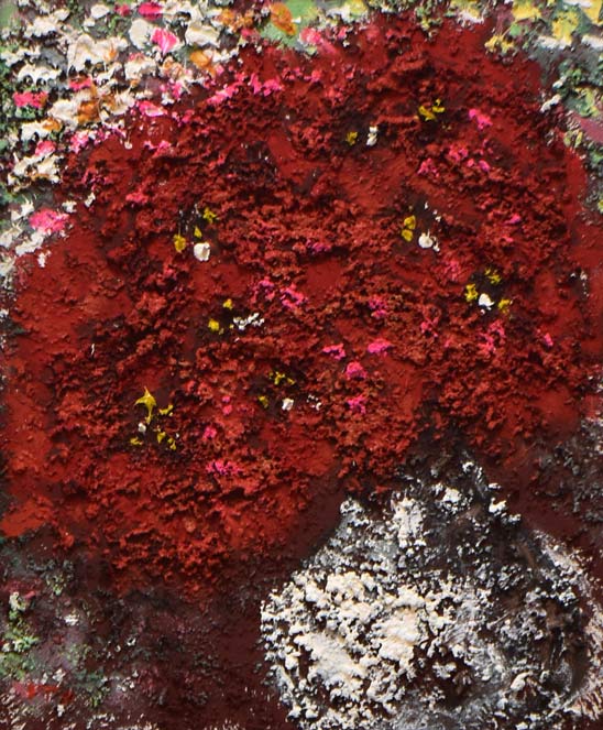 伊藤佳「花」油絵・F3号 作品全体拡大画像