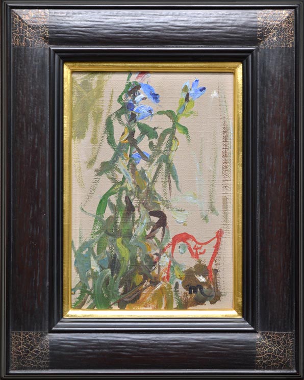 伊東将夫「りんどう」油絵・SM